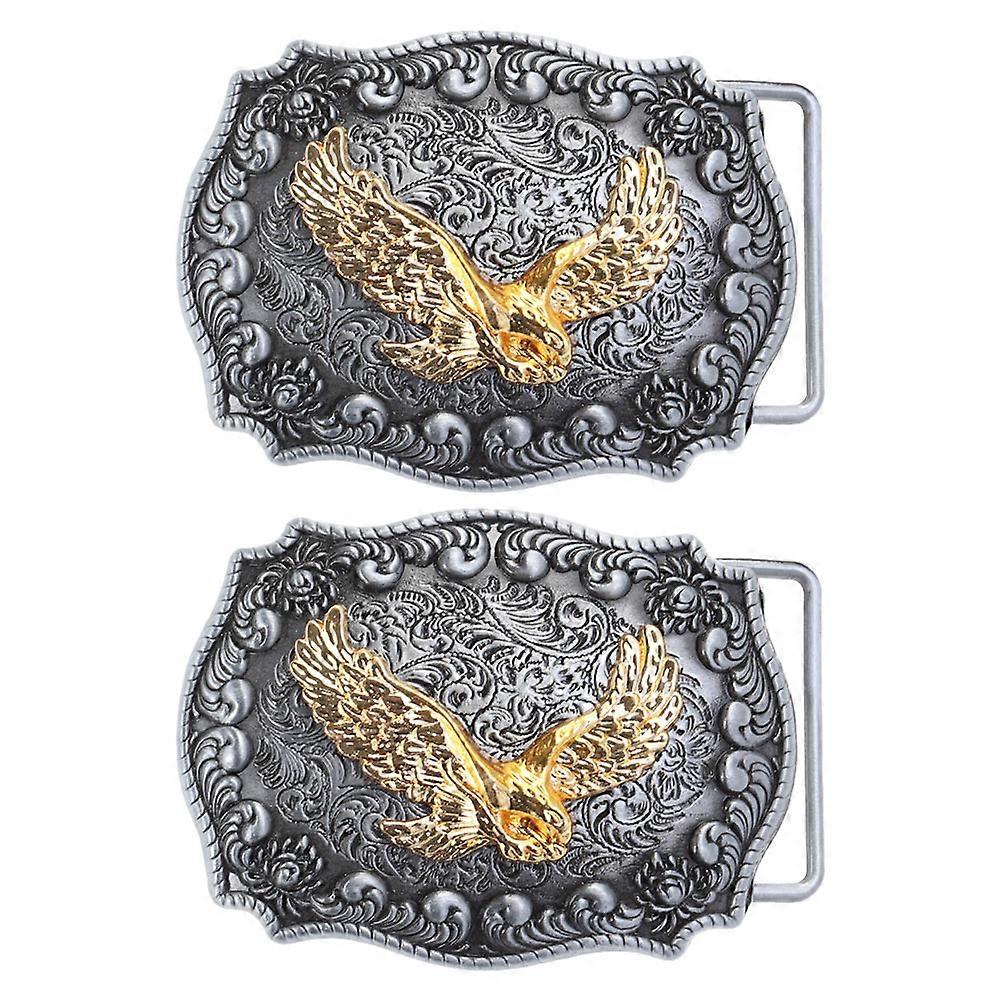 Modern Belt Buckle Adjustable Length Durable Zinc Alloy Men Daily Use 2Pcs
