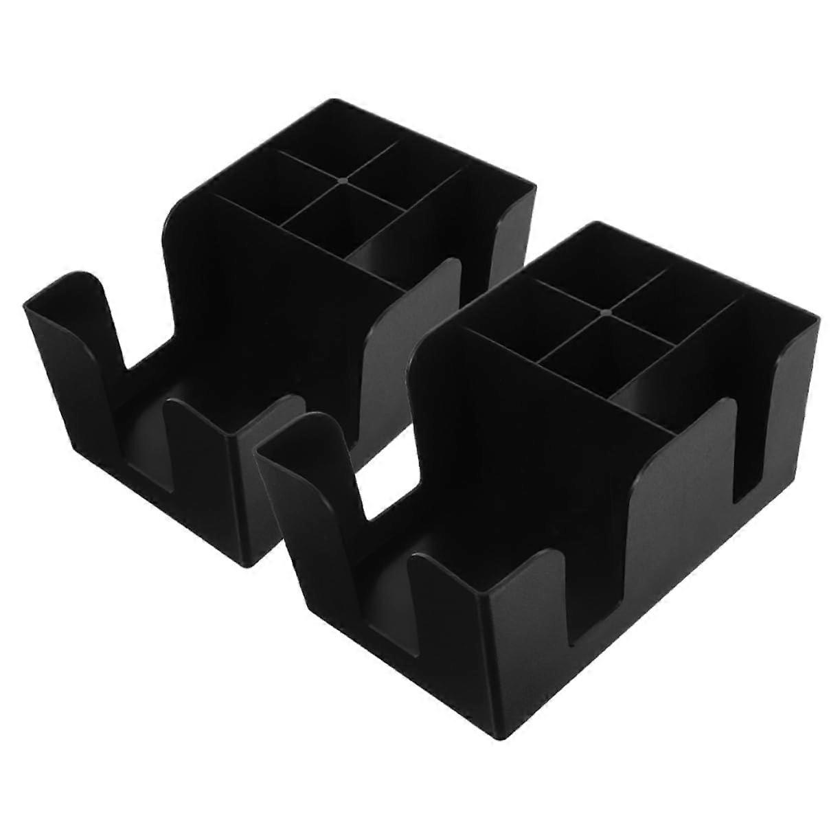 2piece bar organizer for coffee bags and tea bags, practical storage box with compartments for cups, made of material for countertops.
