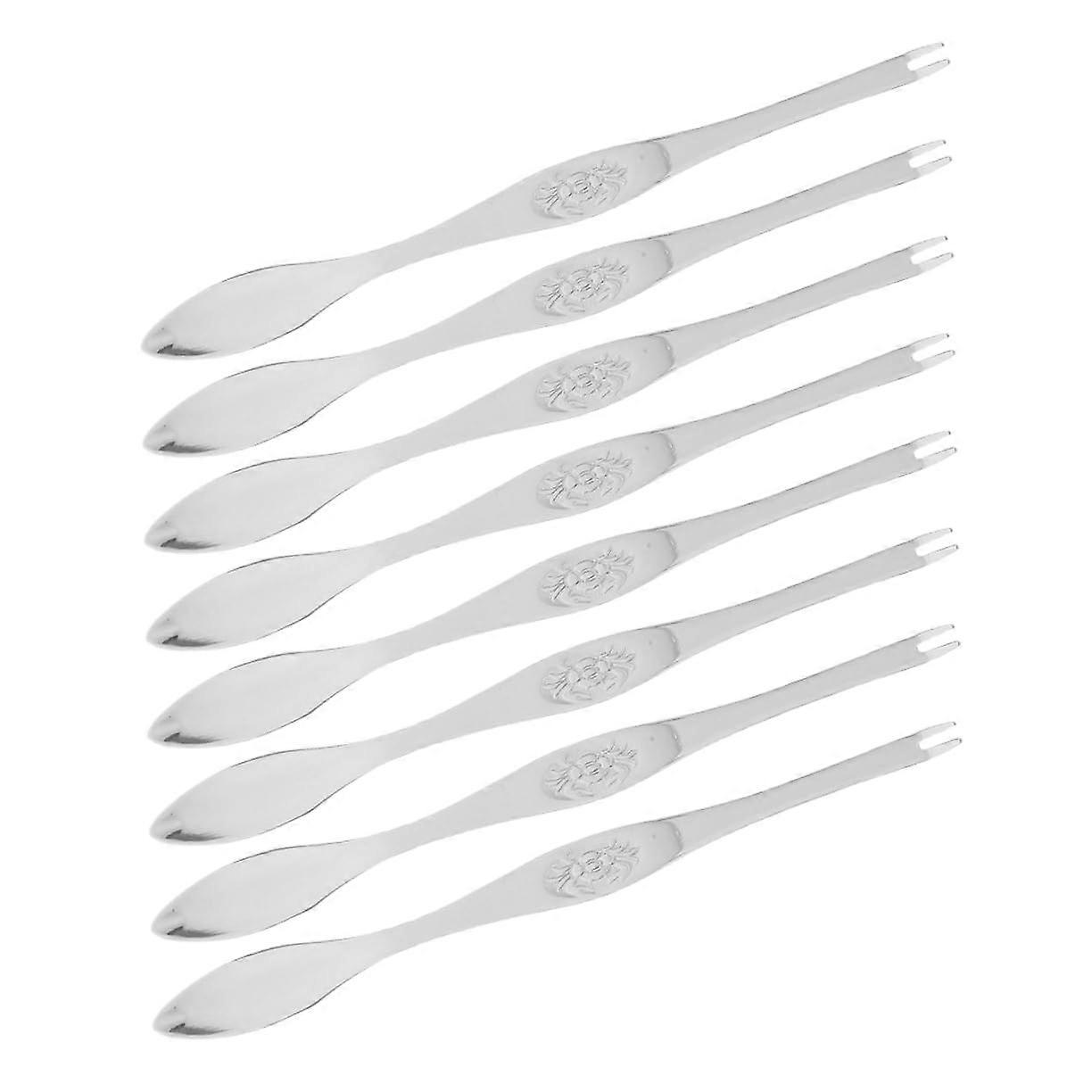 8-Piece Crab Tool Set Stainless Steel Crab Forks Shell Openers Seafood Skewers For Home And Restaurant