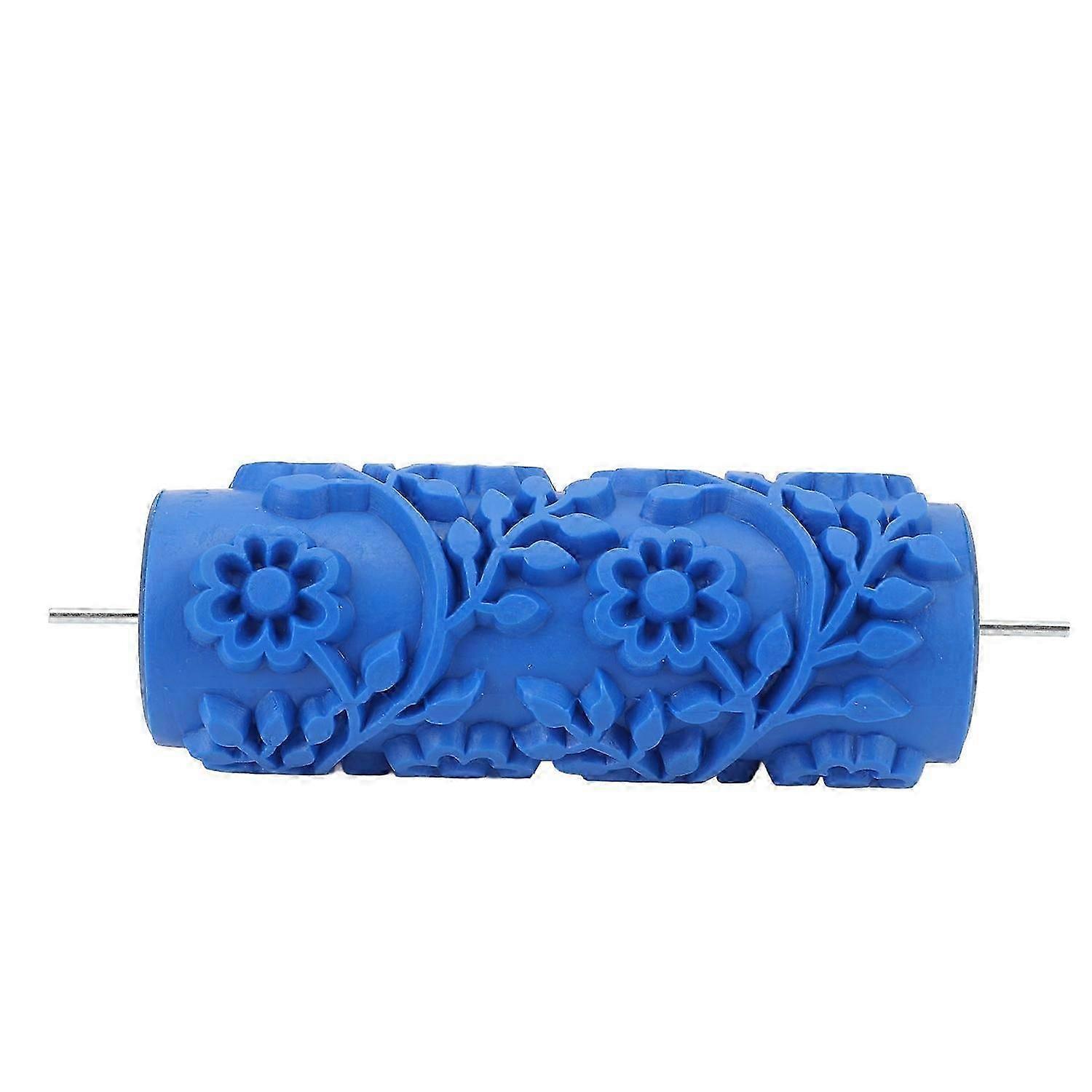 5 Inch Pattern Paint Roller Rubber Washable Reusable Art Texture Roller for Home Wall Decoration