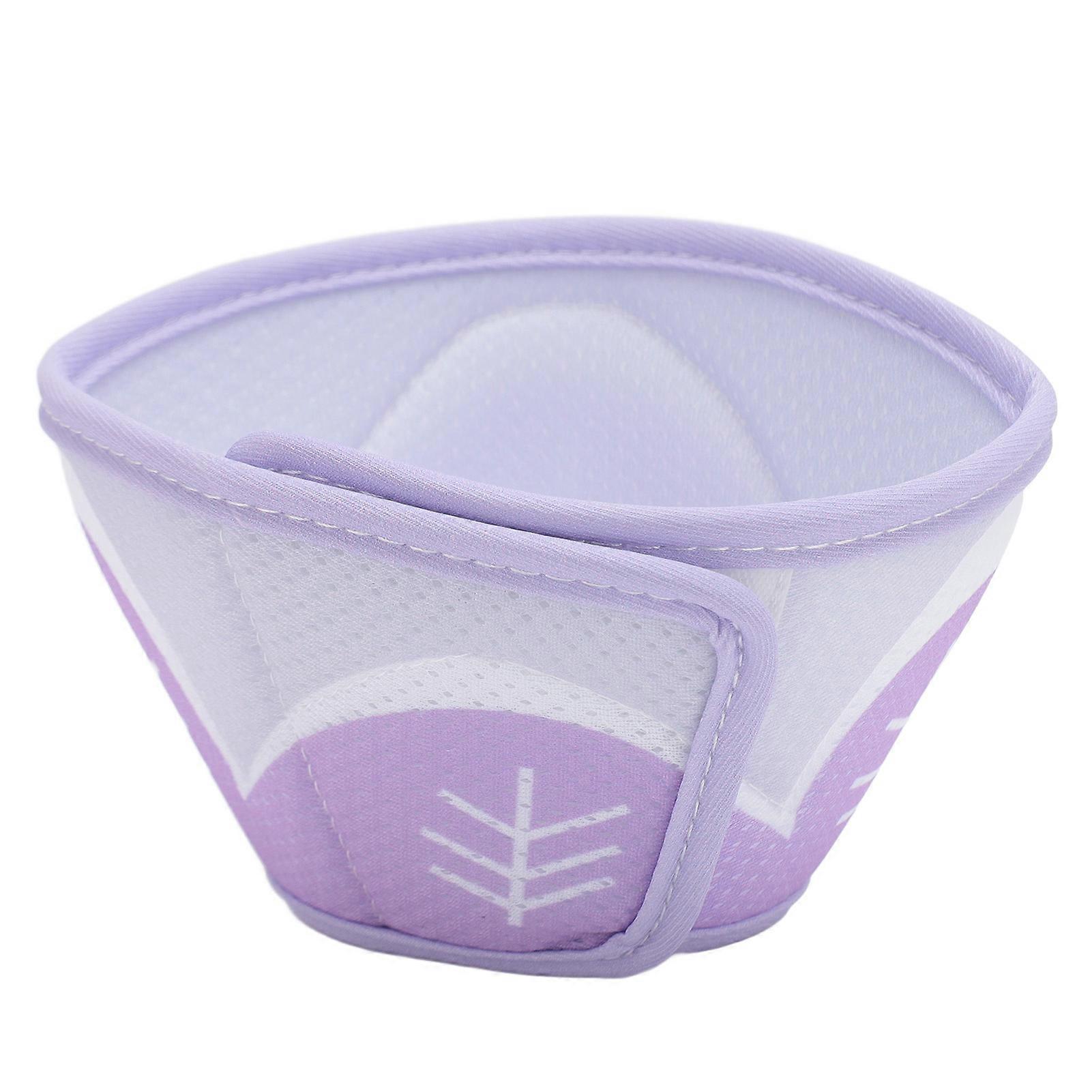 Pet Recovery Collar Breathable Prevent Licking Biting Soft Adjustable Cat Elizabethan Collar for Post Surgery Purple M