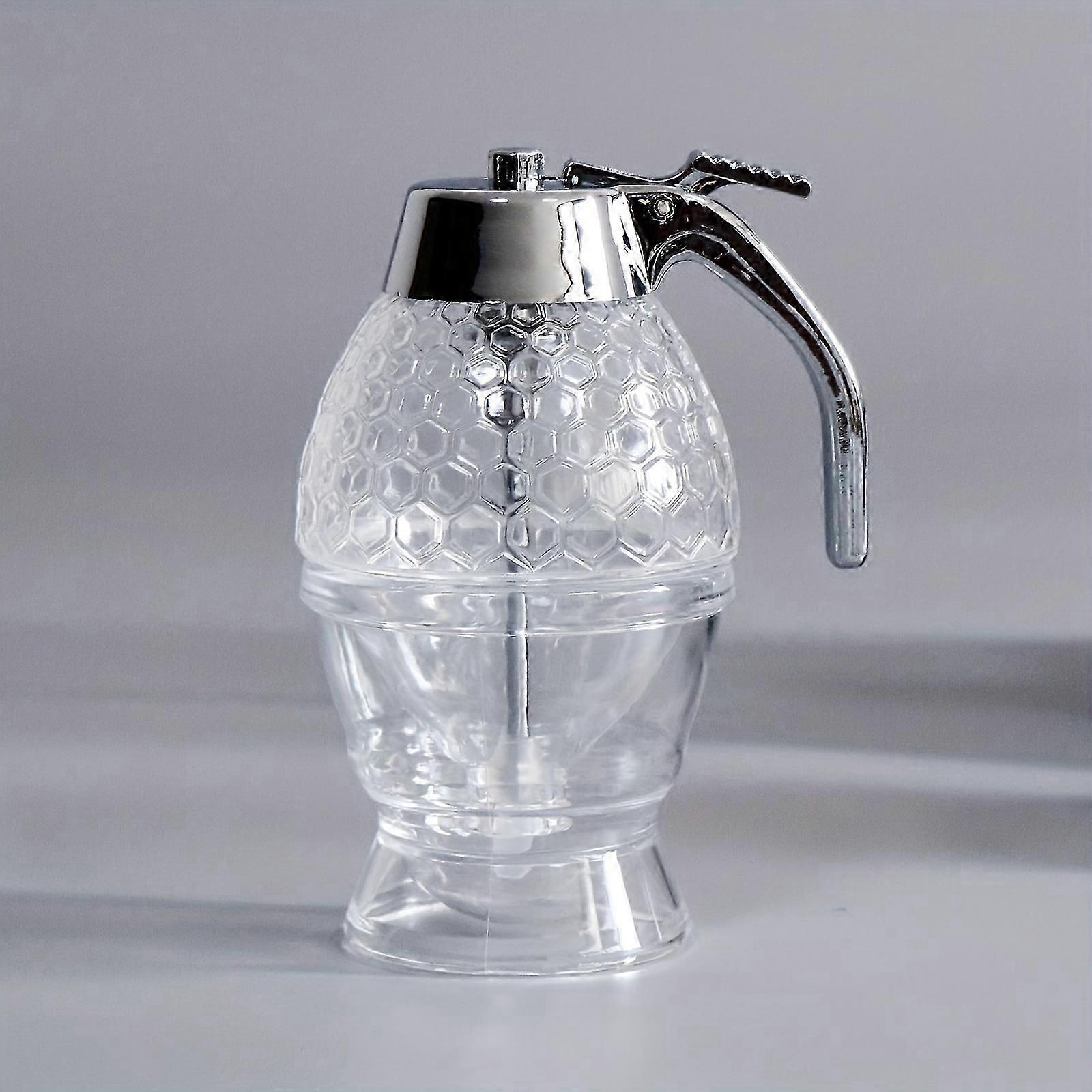 1pc Elegant Bee-Inspired Honey Dispenser - No-Drip Press-Type Handle - Multipurpose Syrup, Juice Container for Kitchen Decor