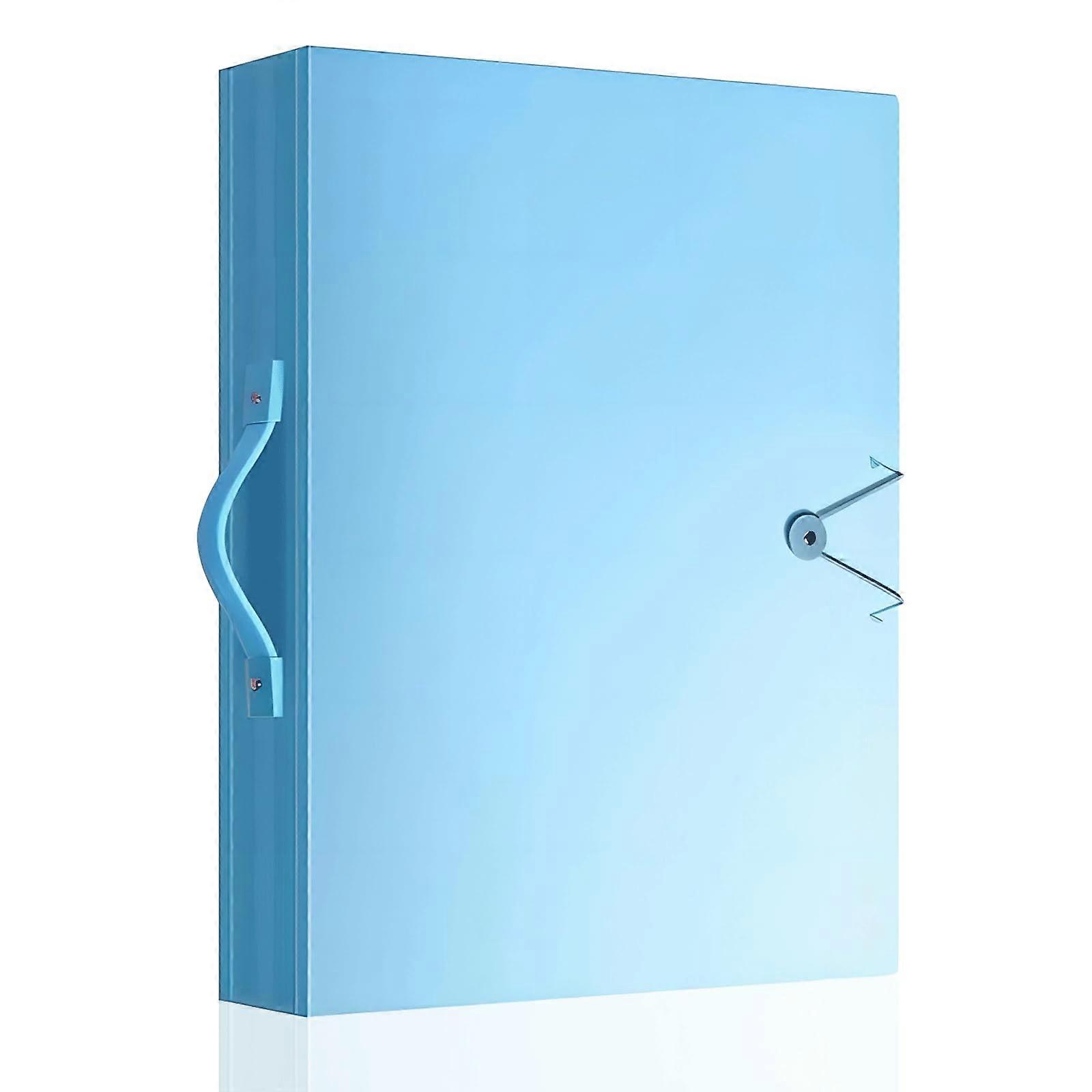 A3 Presentation Folder with 80 Pockets, Customizable Project Organizer, School Office Document Holder, Blue Color