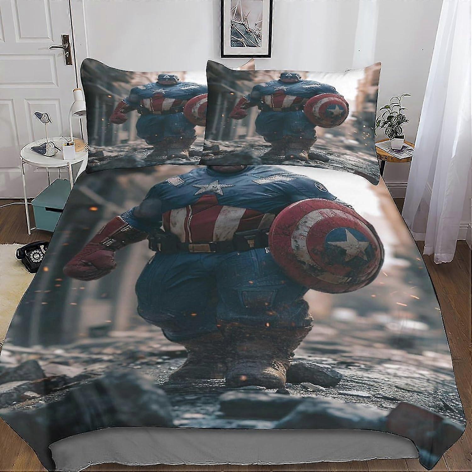 Cool Ensemble de housse de couette imprimé en 3D avec fermeture à glissière cachée - Ensemble de literie en microfibre compatible avec certaines marques, films couette/couette Cov