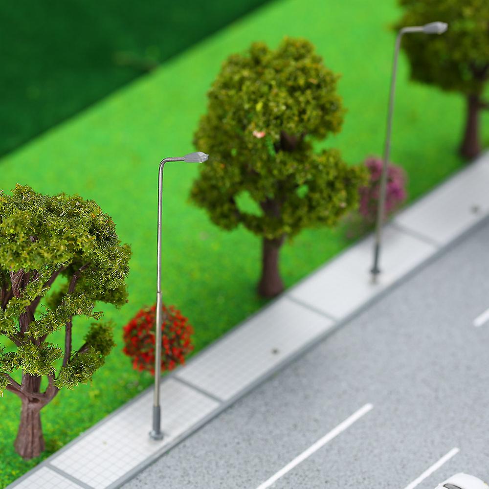 10 Pieces Metal Streets Lamp Modelmaking Single-head Led Lights