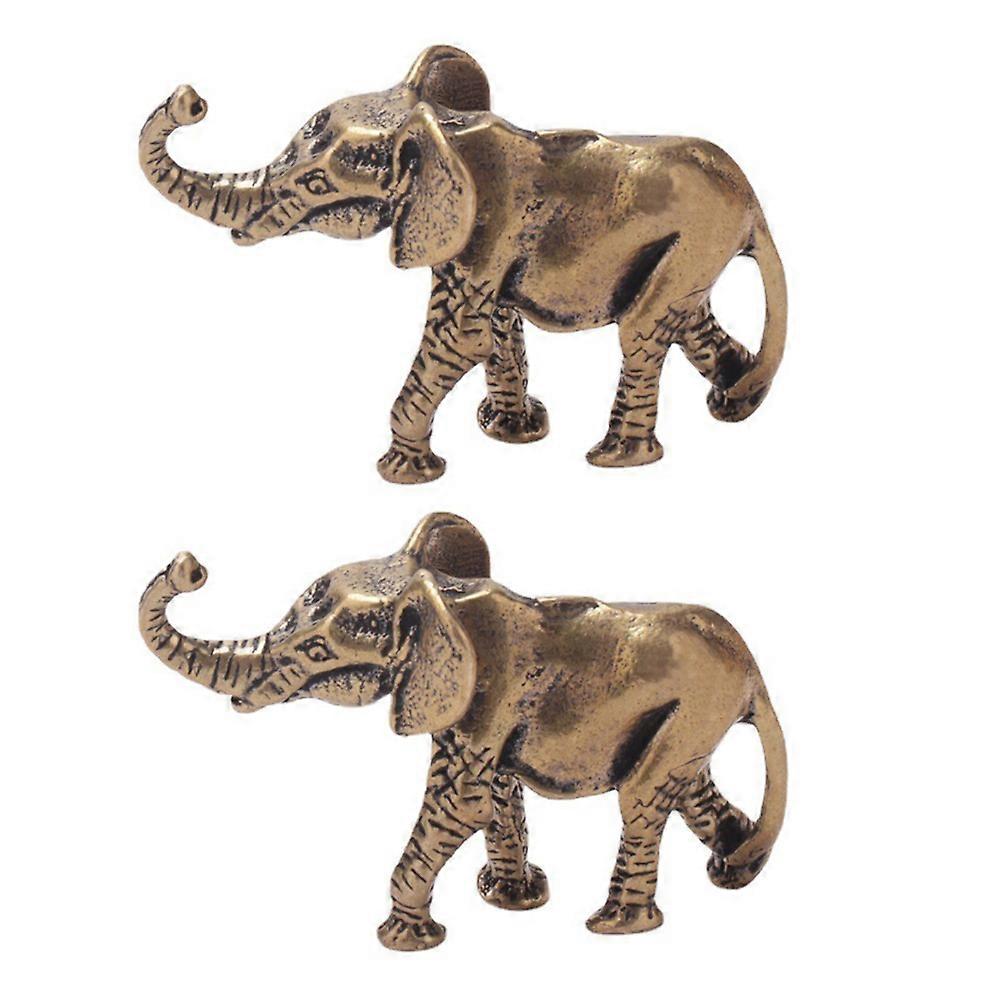 Elephant Ornament Elephant Statue Space Interior Decoration Children Toy 2Pcs