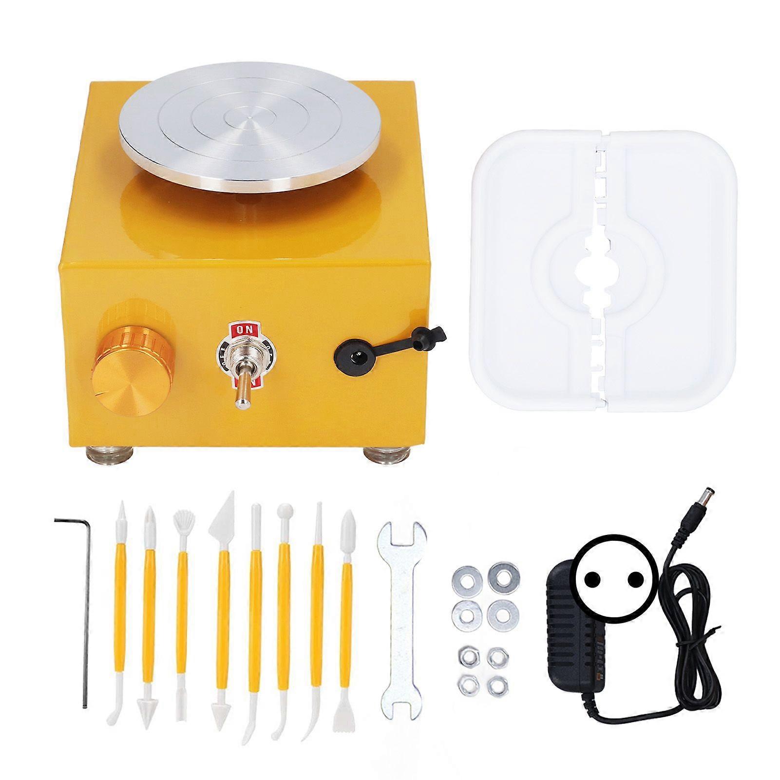 2025 Latest Model  Mini Pottery Wheel Yellow Small Miniature School Teaching