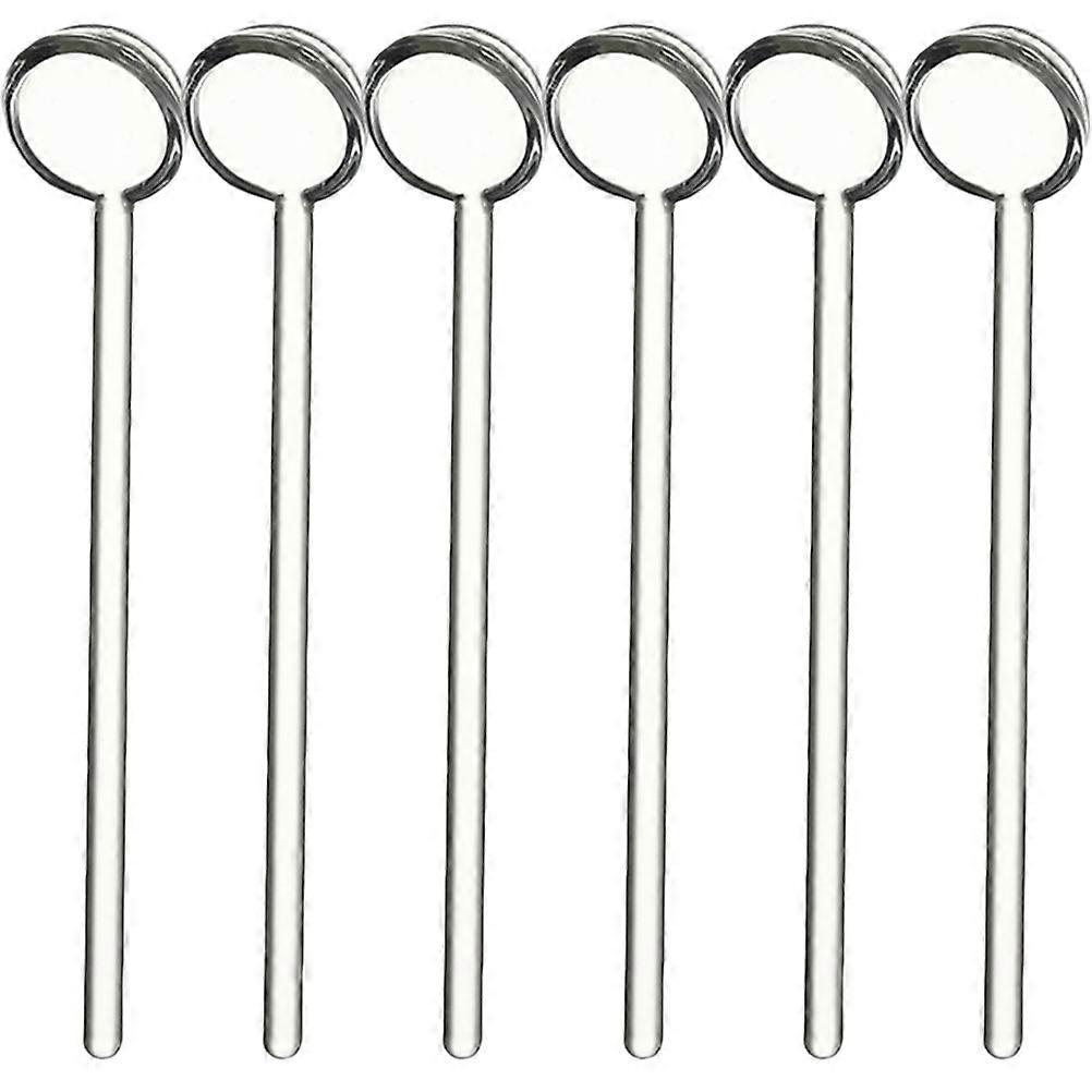 6pcs Transparent High Borosilicate Glass Mini Spoons for Coffee, Tea, Dessert, and Ice – Ideal for Mixing Sugar, Flavorings, and Milk