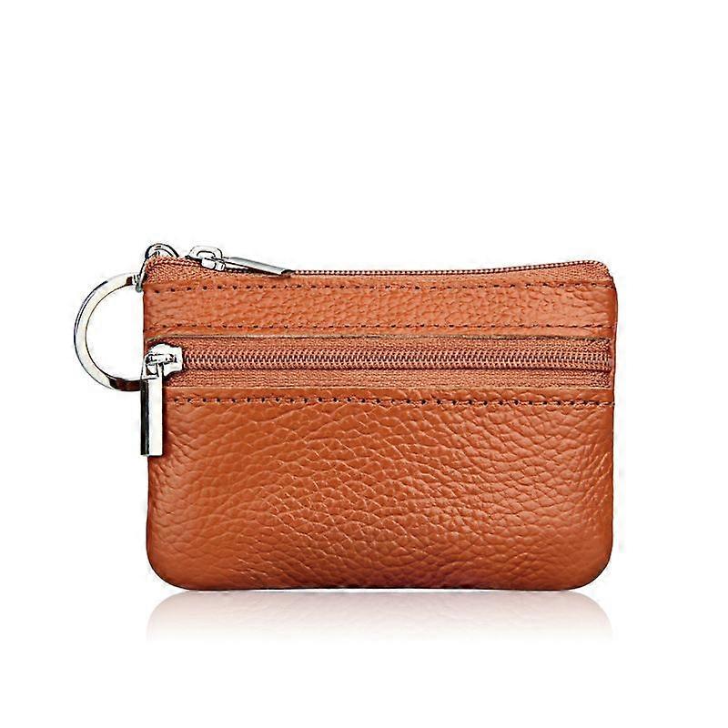 Key Case - Zipper - Car Key Case - Unisex - Imitation Leather - Brown