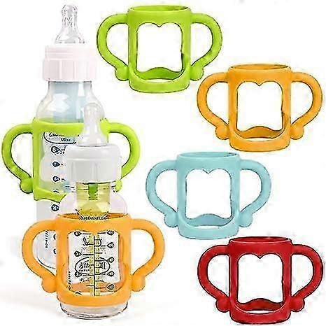 Silikon-Babyflaschengriffe, Flaschengriffe für Dr. Brown-Babyflaschen mit leicht zu greifenden Griffen, um ihre eigene Flasche zu halten