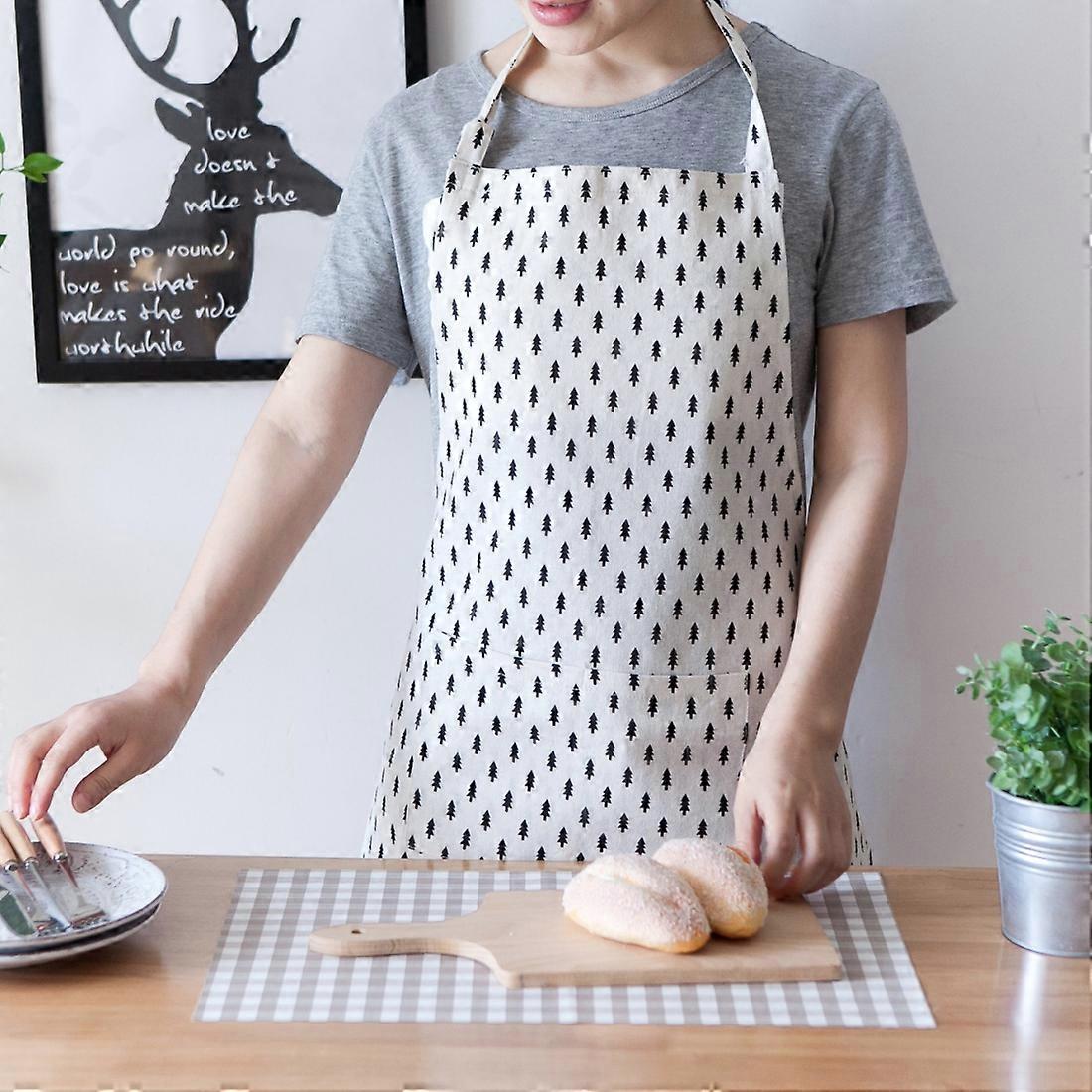 Nordic Style Cotton Linen Printing Apron