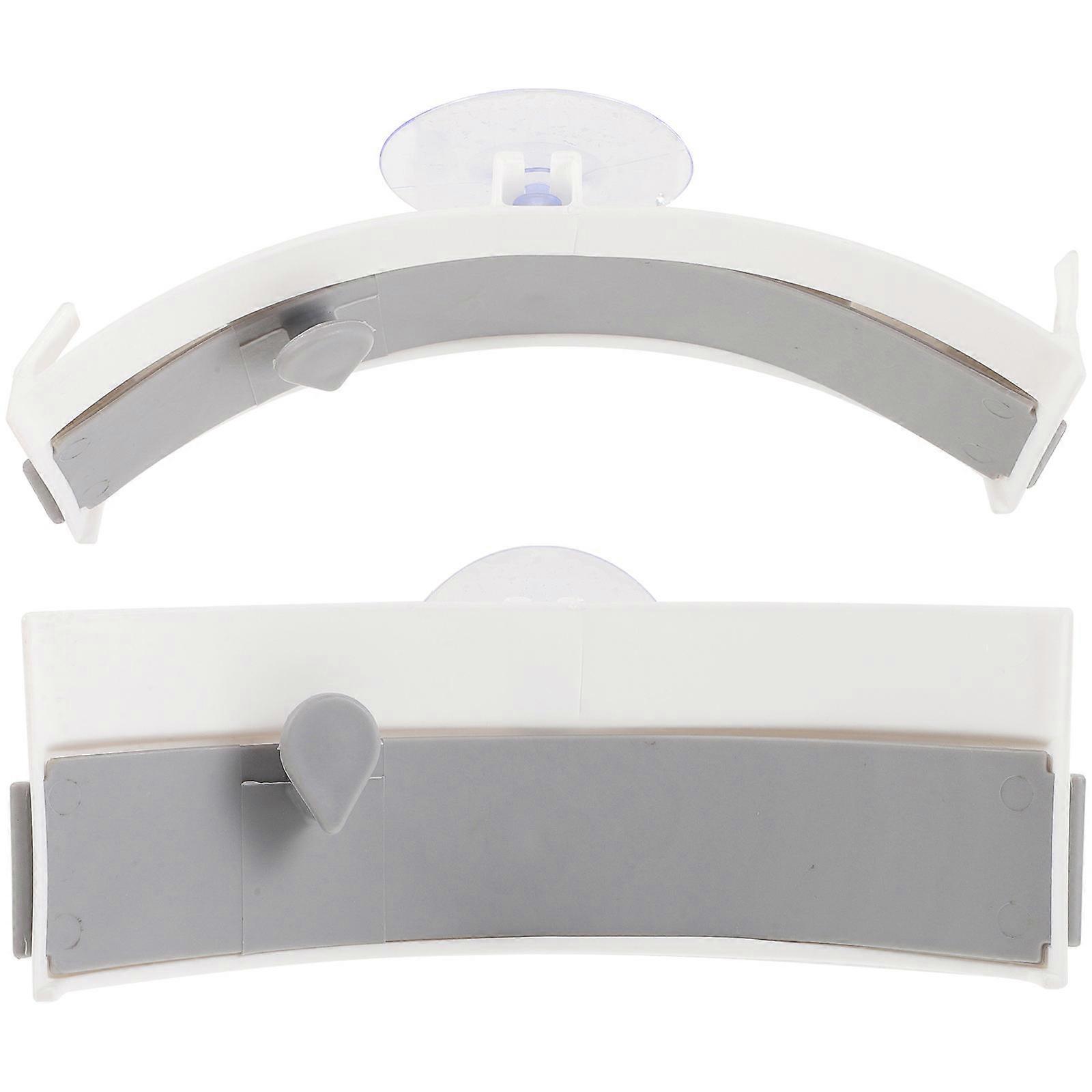 Kitchen Garbage Bag Holder for Hanging Use with 3 Suction Cups Adjustable Grey Plastic Fits Most Sinks