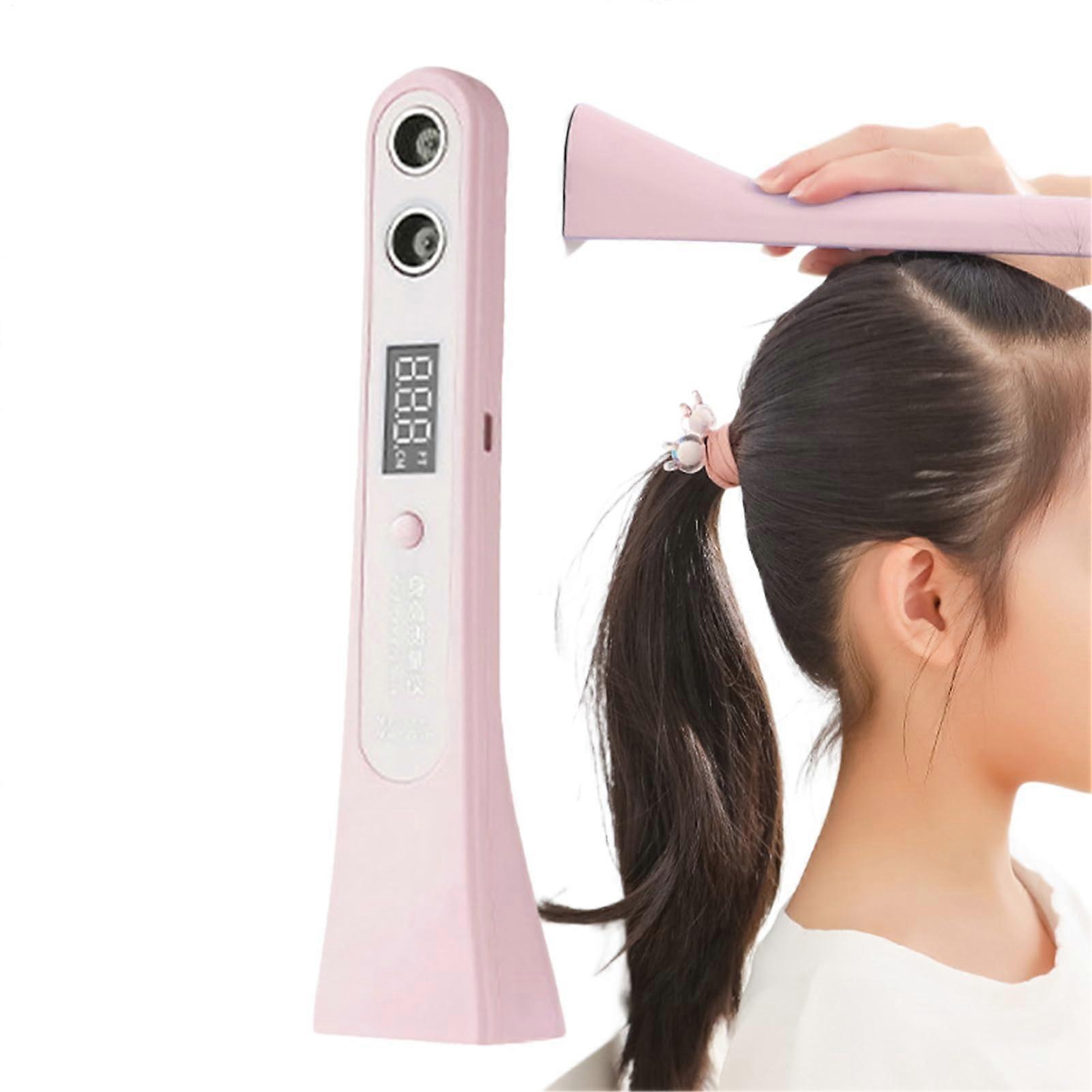 Ultrasound Height Measurement Device – Portable Digital Measuring Tool Rechargeable, LED Display, Accurate, Wireless, Pink