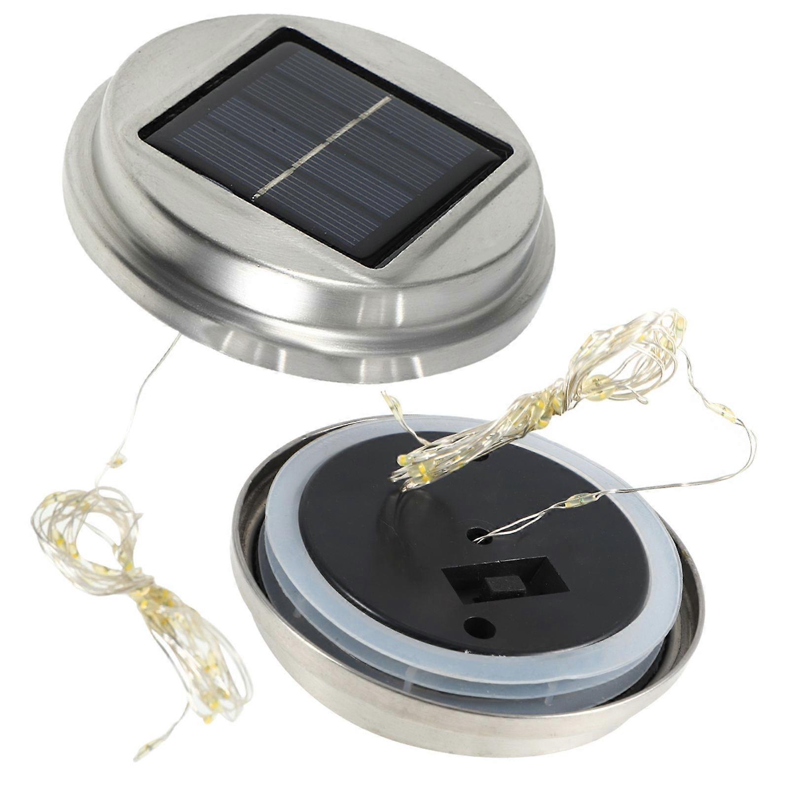 Solar Powered Lid Light for DIY Lanterns – Easy to Use Outdoor Garden Lighting for Aisles and Hanging Lamps