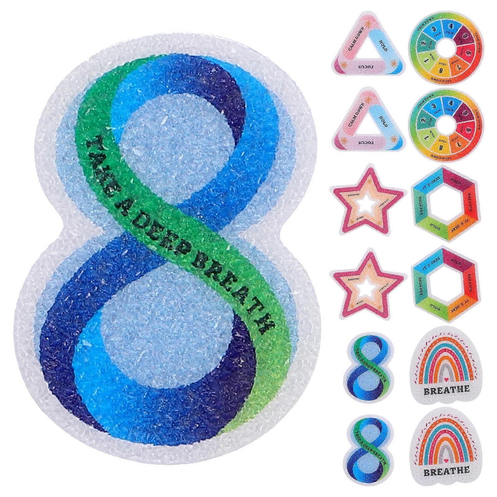 30pcs Textured Sensory Stickers for Calming, Decompression & Fidget Use – Rough Surface Material for Stress Relief, Suitable for Students & Adults