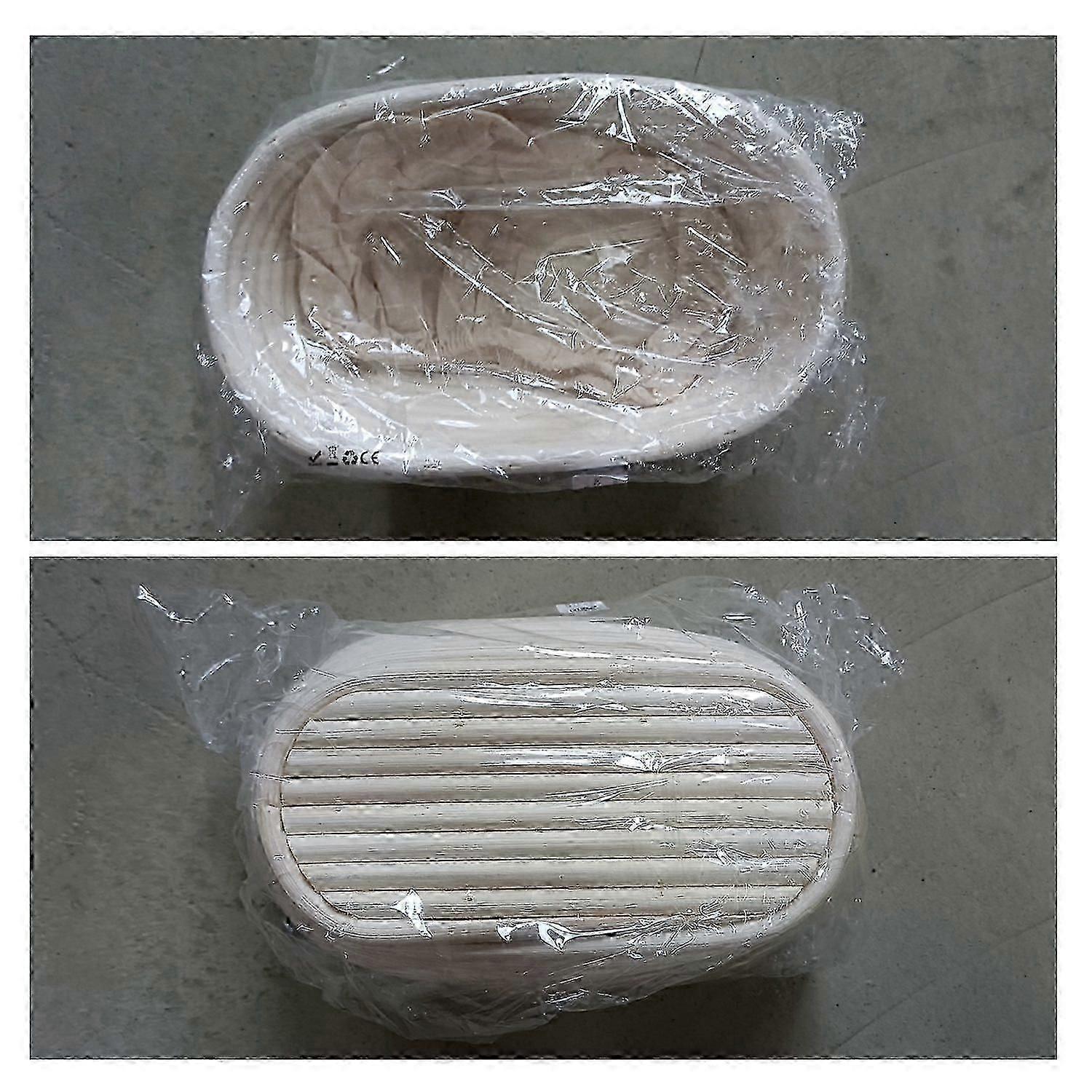 2Pcs 25Cm/10 Inch Bread Basket Rattan Proofing Basket Liner Round Oval Fruit Tray Dough Food Storag JP