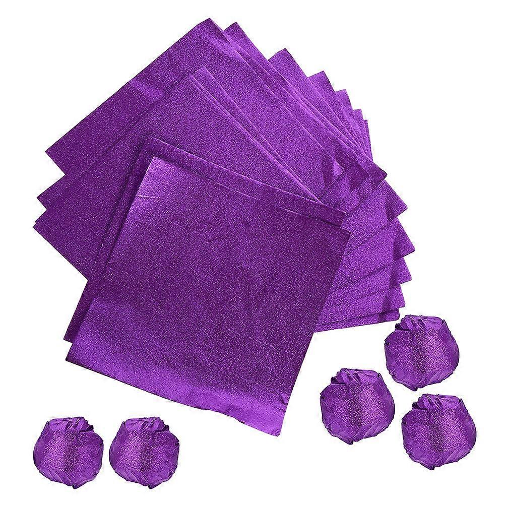 Foil Sheets For Crafts Candy Wrappers Purple 7.9×7.9×0.0in Wrapping DIY Crafts 100Set