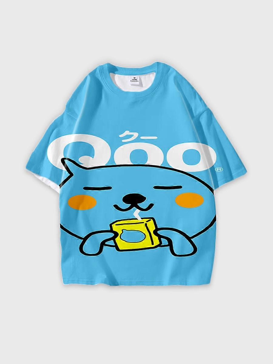 T-shirt round neck Cartoon Pattern loose short sleeve JW3503