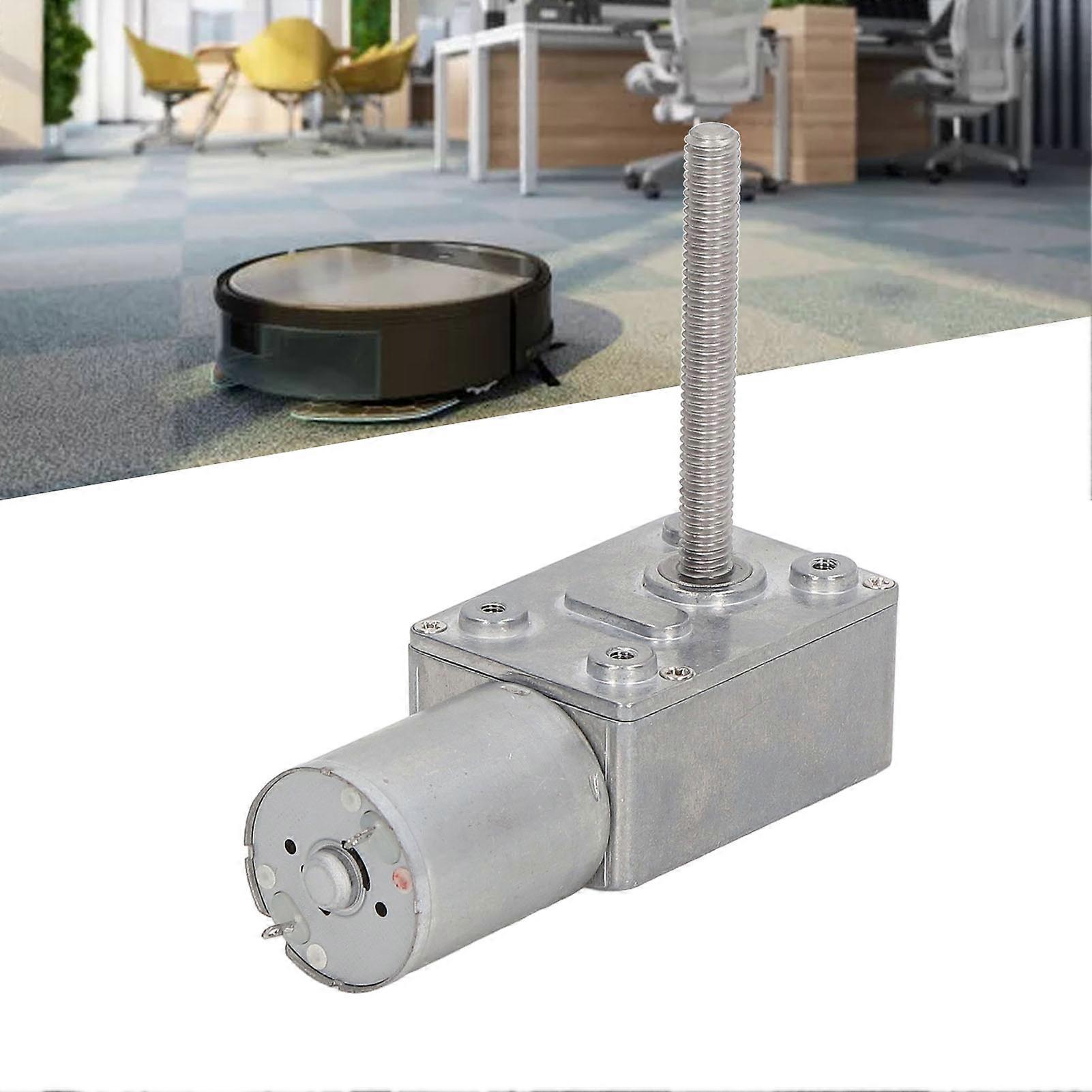 Worm Gear Motor Self Locking Function M6 Head Rotating Shaft Thread Speed Reduction DC Geared Motor DC12V 1RPM