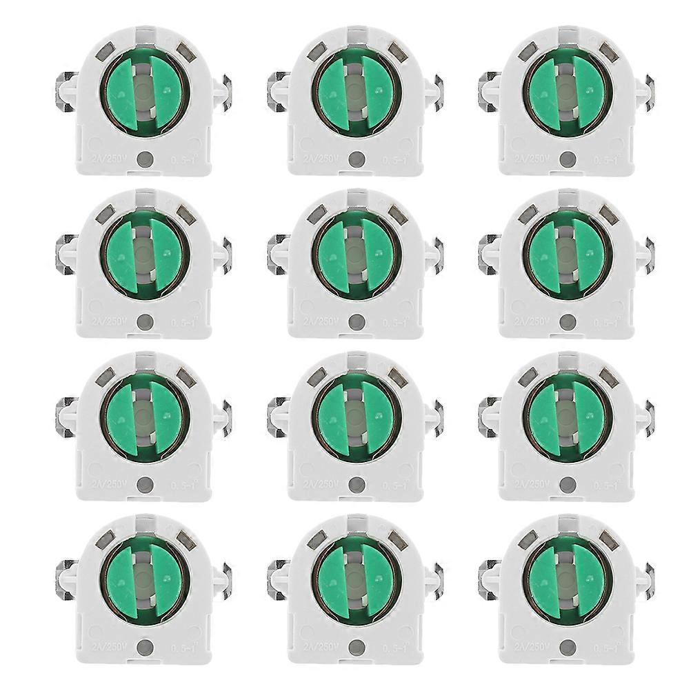 12pcs Fluorescent Light Holder – Durable Base for Secure Installation, Fit for Home, Office & Commercial Lighting Applications