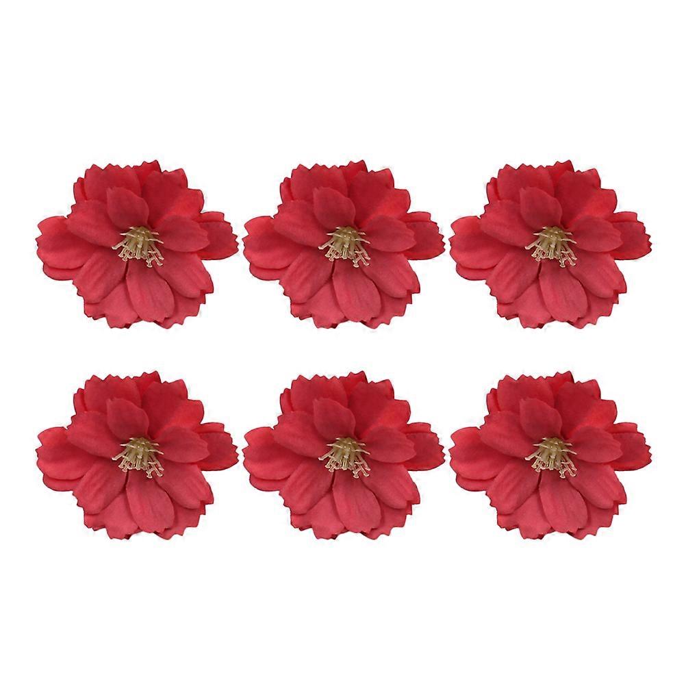 Cherry Blossom Artificial Flowers Simulation Plum Blossoms Diy Handicrafts Red Approx 4 5x4 5x1cm 50Pcs