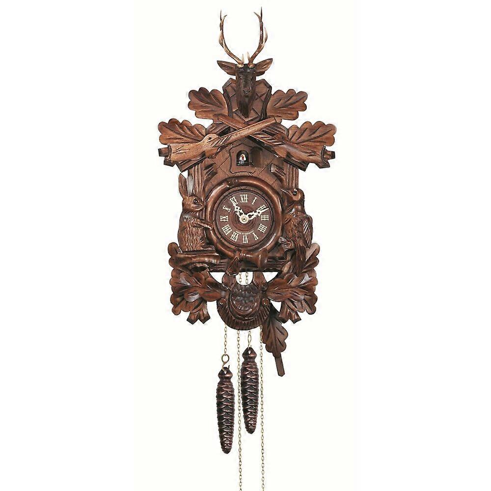 Engstler - 733_Q - Cuckoo Clock - Quartz - Walnut - 40 cm