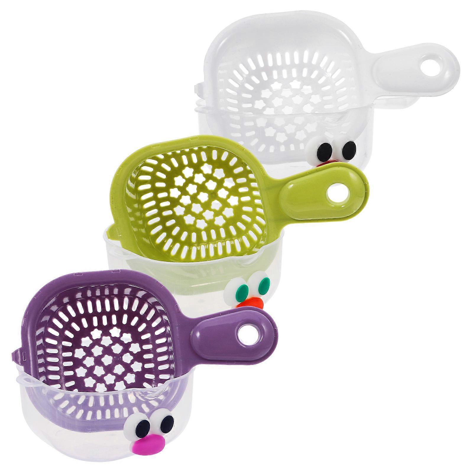 3 Sets Multifunctional Fruit Drainage Basket, Double Kitchen Filter Basket for Washing Fruits & Vegetables, Household Storage Container,