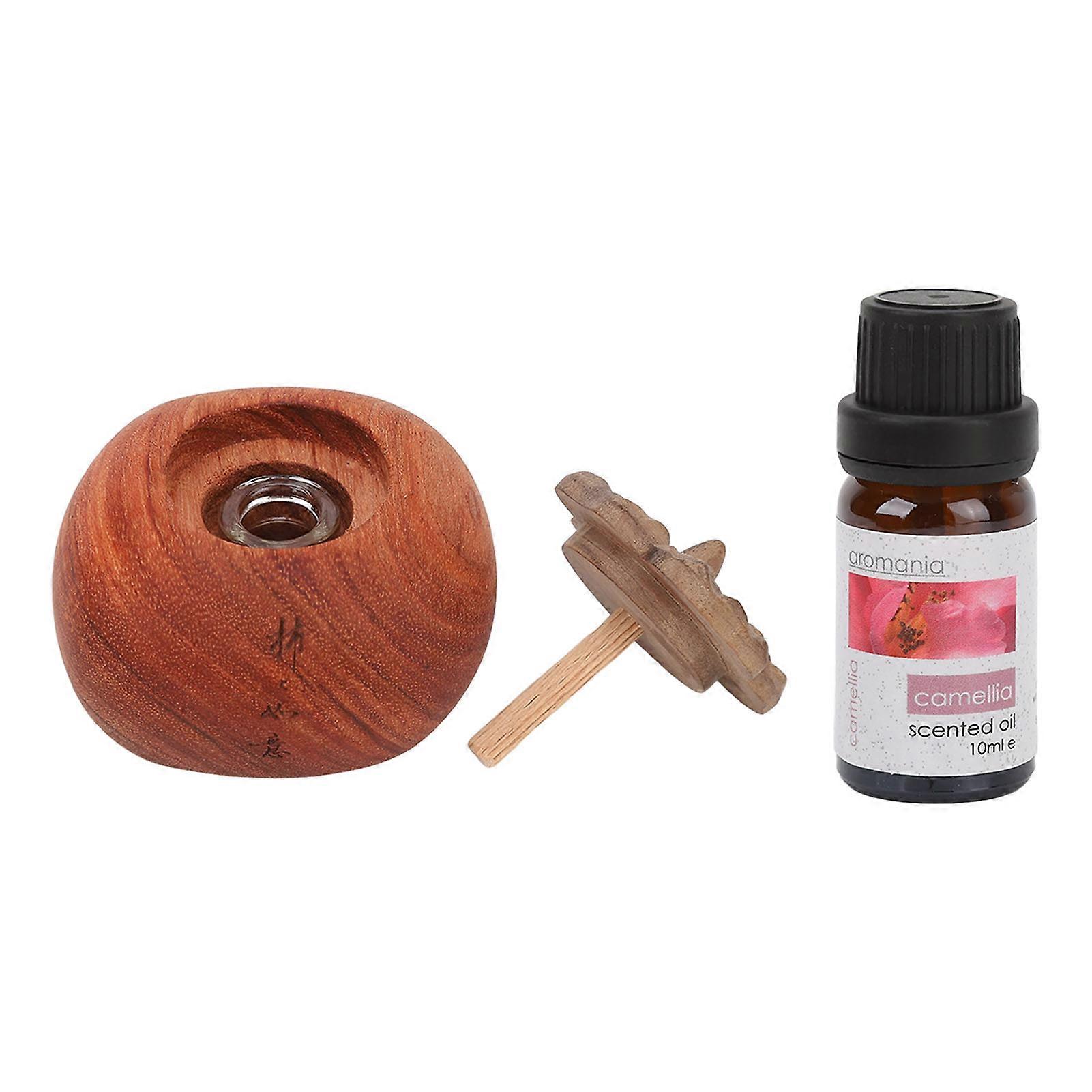 Diffuser Set Portable Aromatherapy Rosewood Round Shape Fragrance Oil Diffuser with Essential Oil