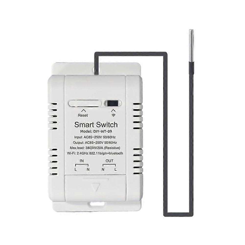 Smart Temperature Switch WiFi 20A with Temperature Sensor RealTime Temperature Monitoring for Fish Tank Room Ref: 4965