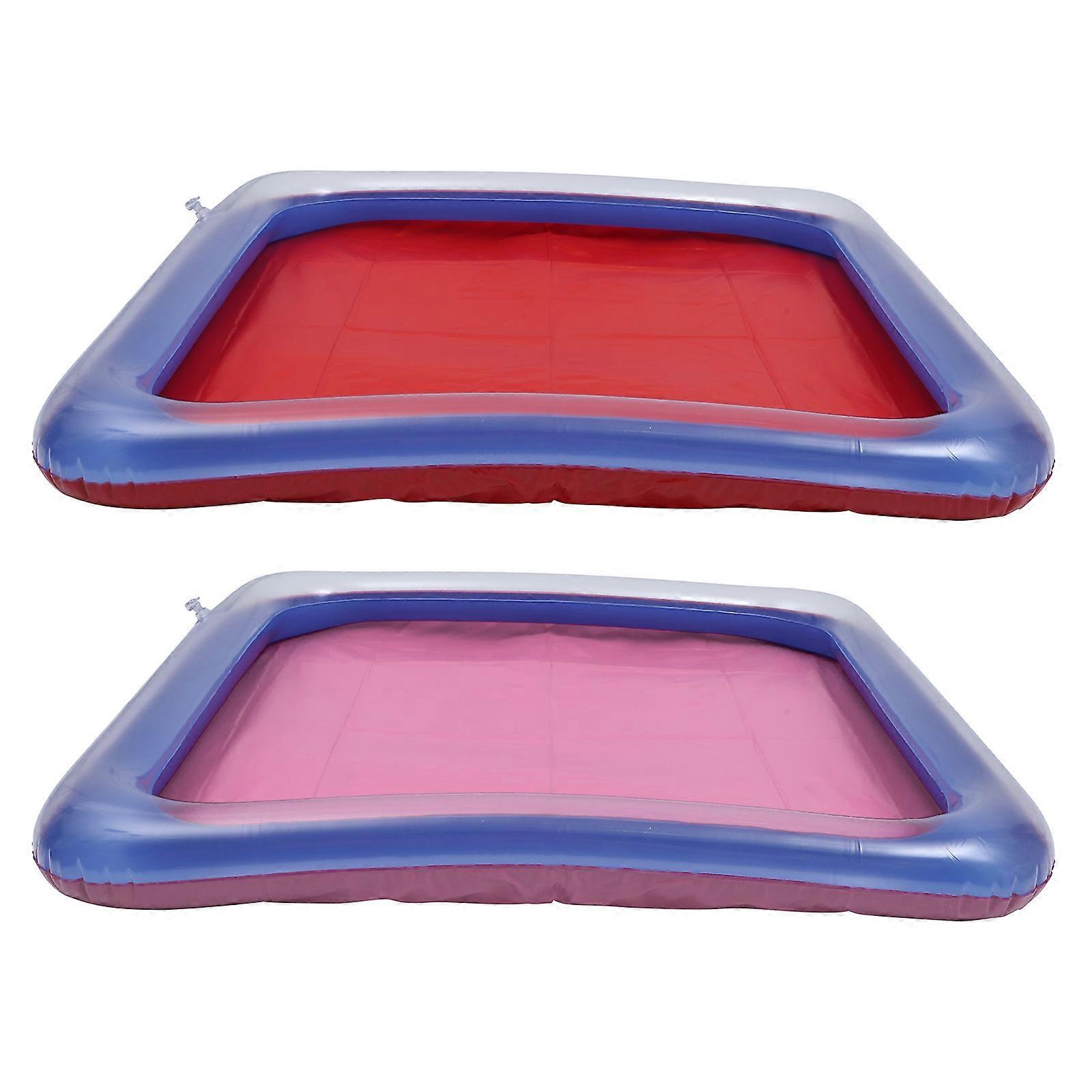 Inflatable Ice Trays for Party Drinks and Snacks with PVC Material Assorted Color 2 Pieces