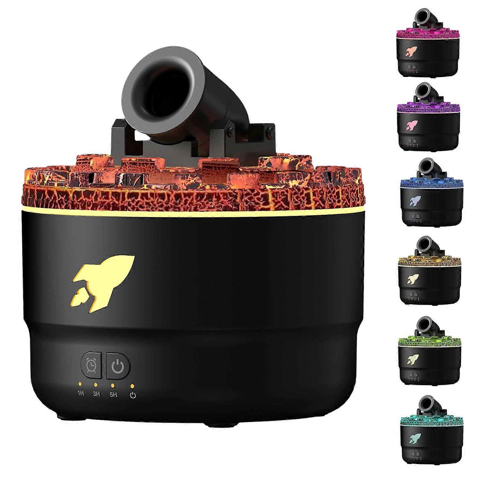 Aroma Diffuser for Essential Oils with 7 LED Colors, 2 Mist Modes, Waterless Auto Shut-Off, Humidifier for Home and Office Black