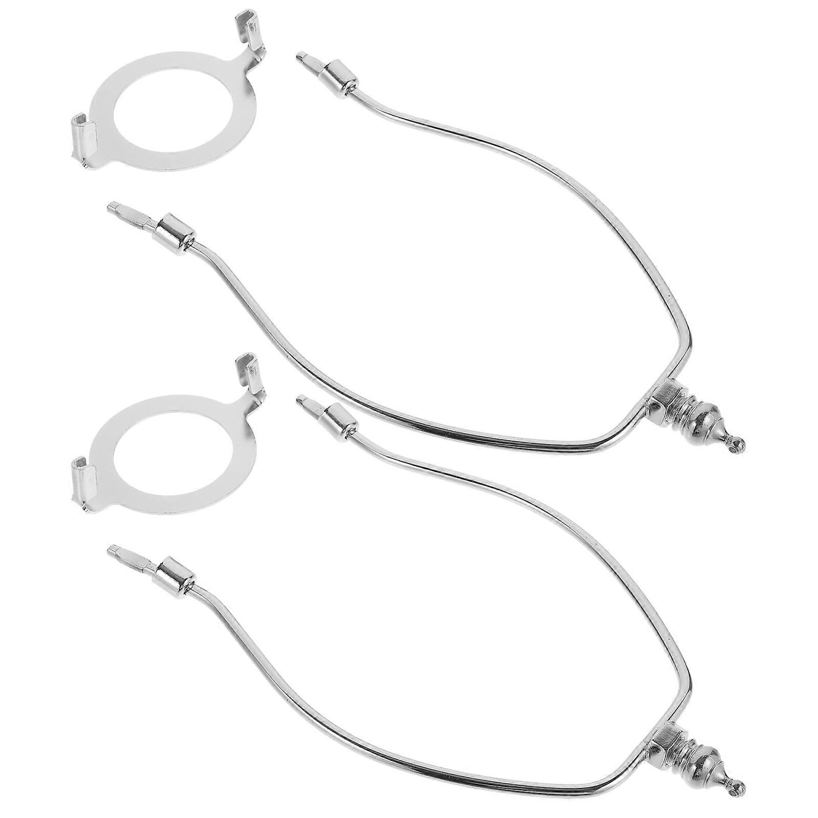Silver Alloy Lamp Harp Holder for Easy Installation and Display Durable Light Shade Bracket 2pcs