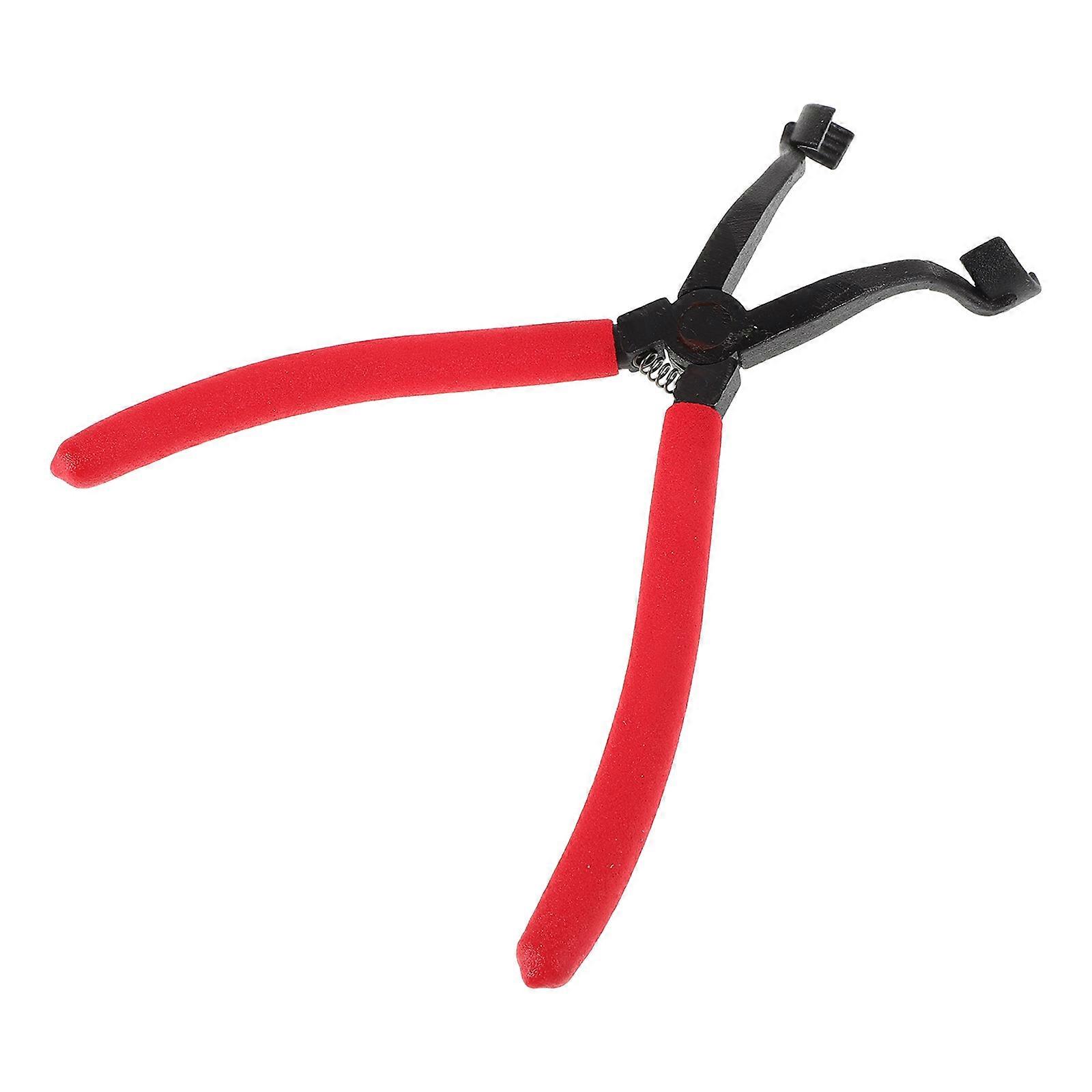 Curved Neck Drum Brake Spring Pliers Carbon Steel Durable Repair Tool Enhanced Maneuverability Effortless Access Precise Maintenance
