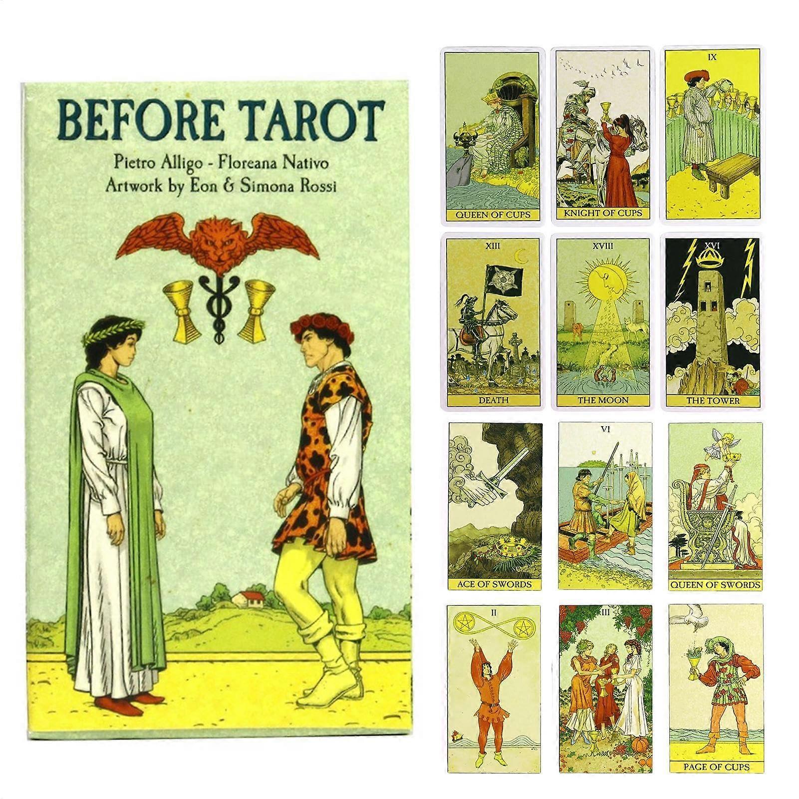 Divination Tarot Cards, 78Card Oracle Deck, English Version, Mystical Divination Tools