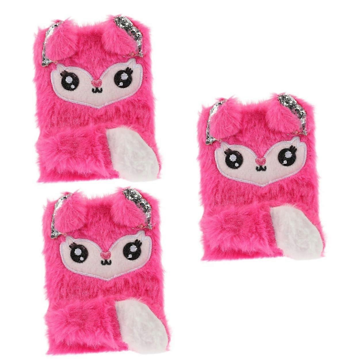 Bunny Fox Girl Plush Diary for Kids, Journal, Cuddly Toy, Notebook