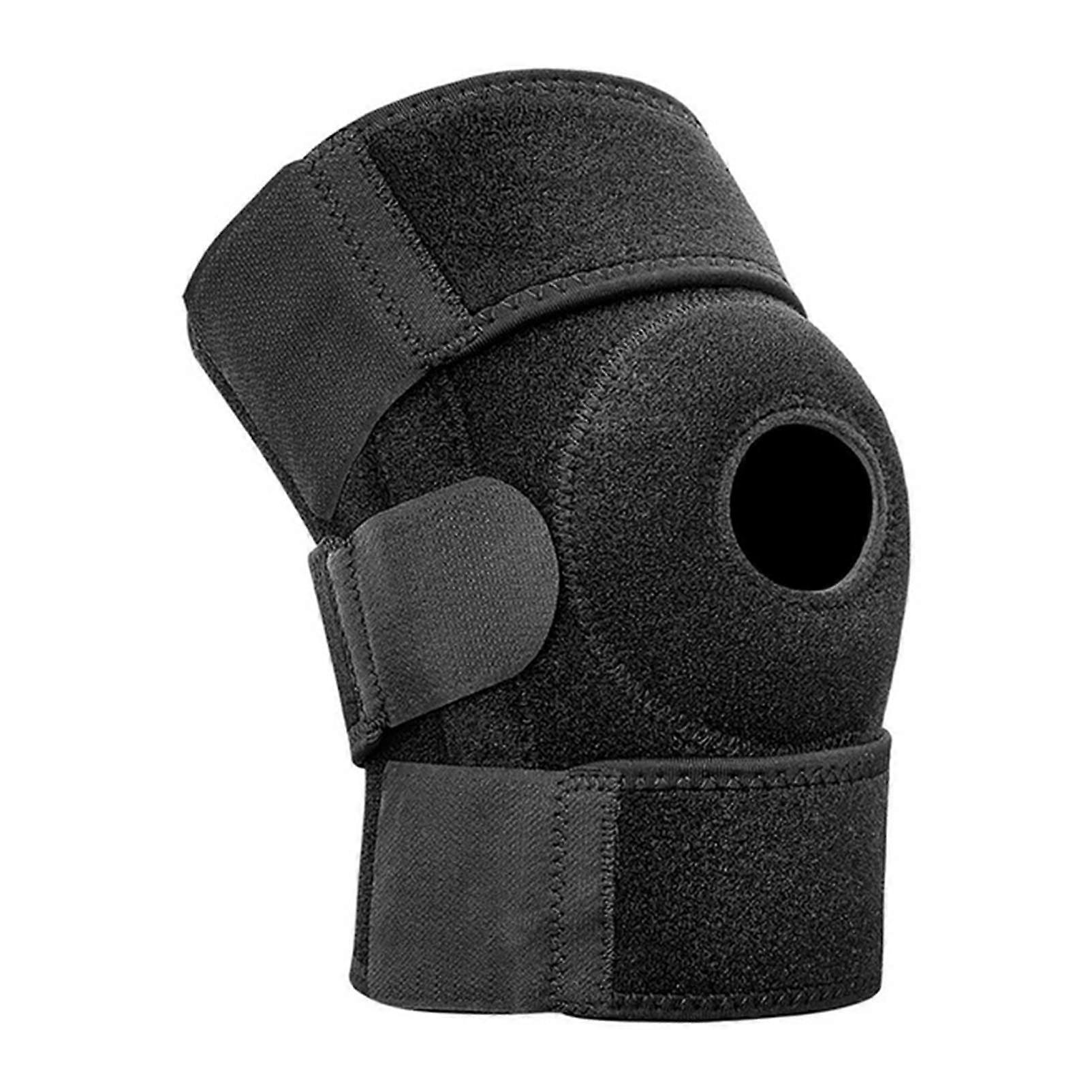 Knee Pads Adjustable Breathable Joint Support for Arthritis Meniscus Tear Impact Protection Elastic Brace Black