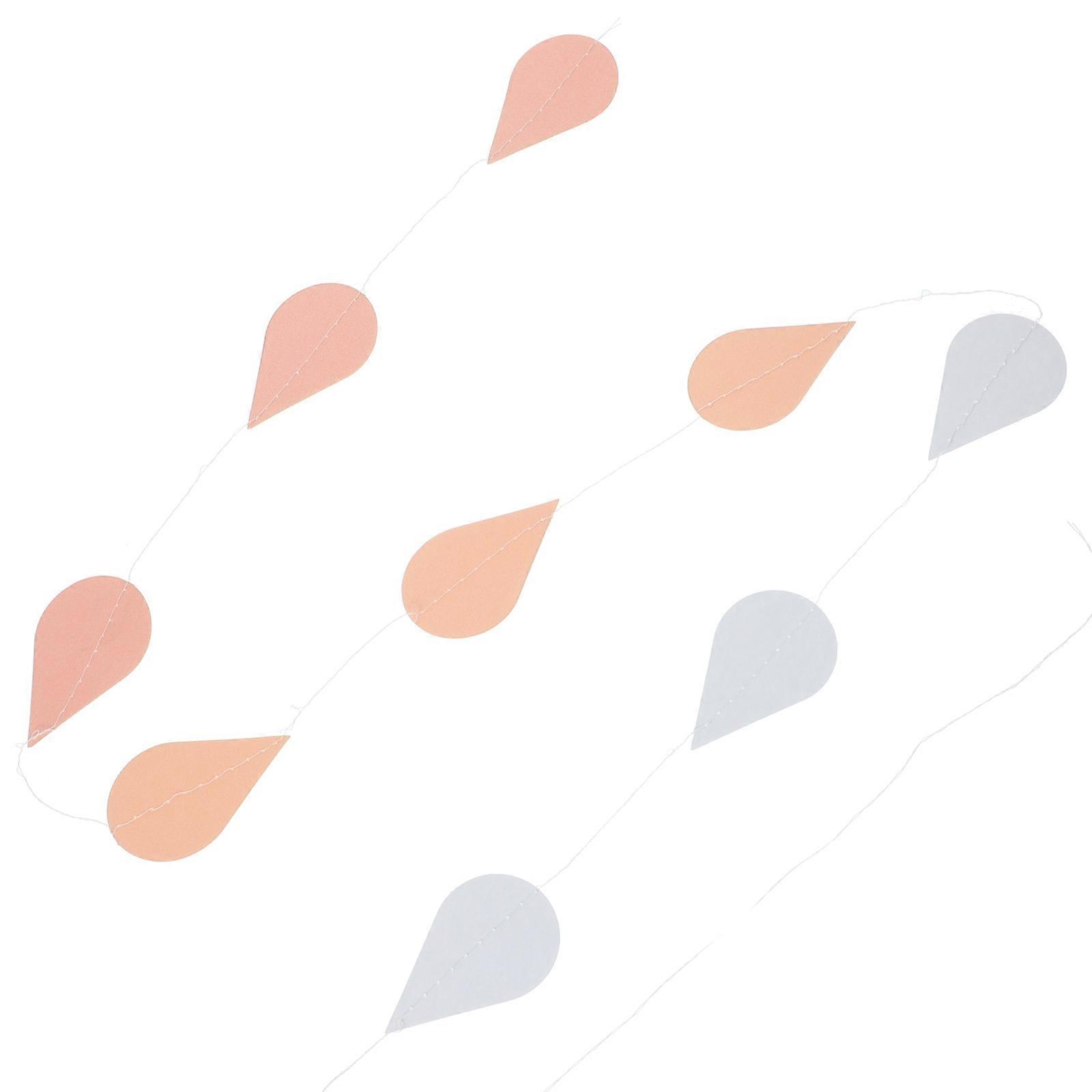 Raindrop Hanging Garland – Creative 4 String Decorative Flags for Birthdays, Weddings & Photo Props – Easy to Hang Gradient Shower Decoration