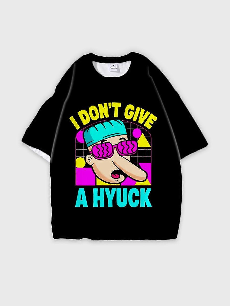 T-shirt round neck book Characters Pattern loose short sleeve E1265