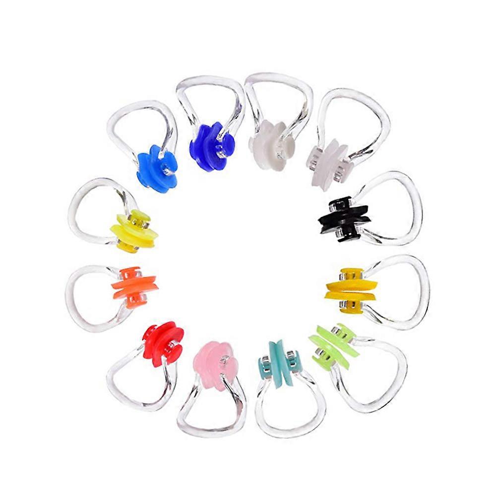 Comfortable Design Swimming Nose Clips For Adults And Children For Swimming And Water Sports In Assorted Color With 12Pack