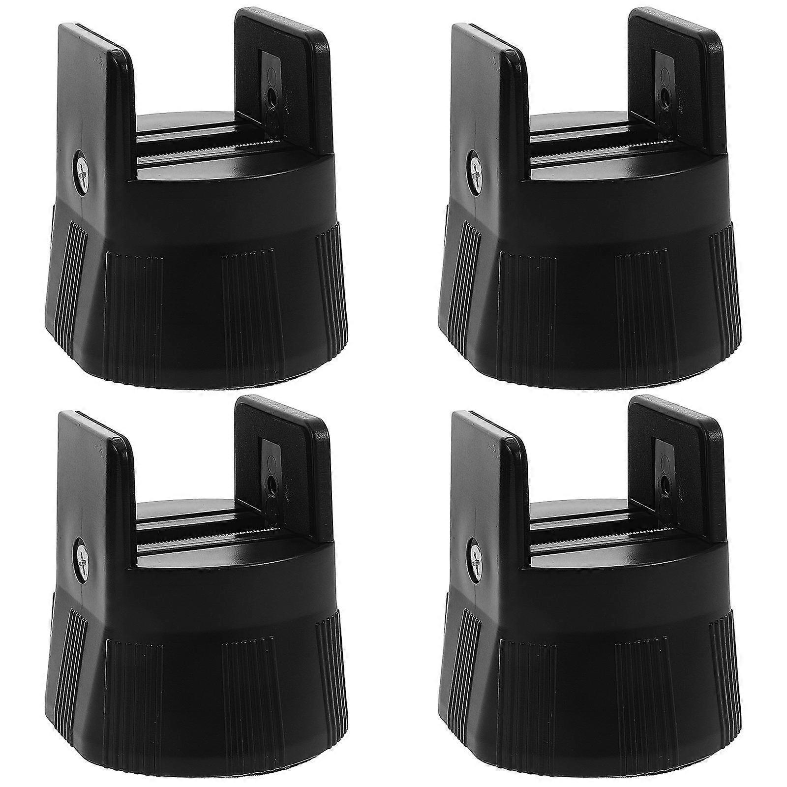 Stable and Durable ABS Plastic Furniture Levelers with AntiSkid Pads for Home Use Black