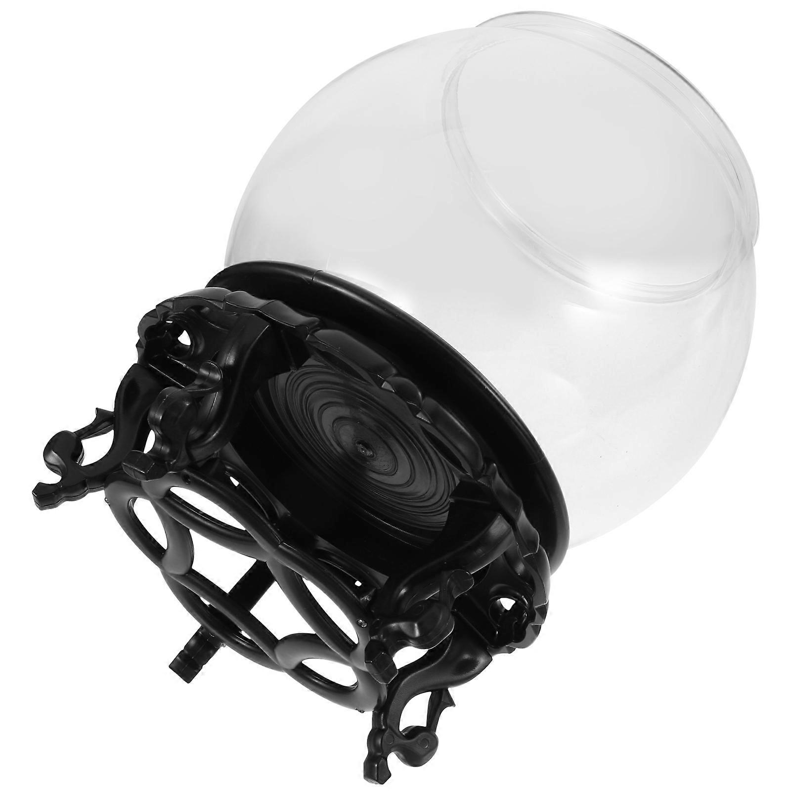 Transparent Plastic Fish Breeding Box with Base – Compact Desktop Aquarium Tank for Goldfish, Turtles & Reptiles – Easy to Clean Decor Bowl for Home