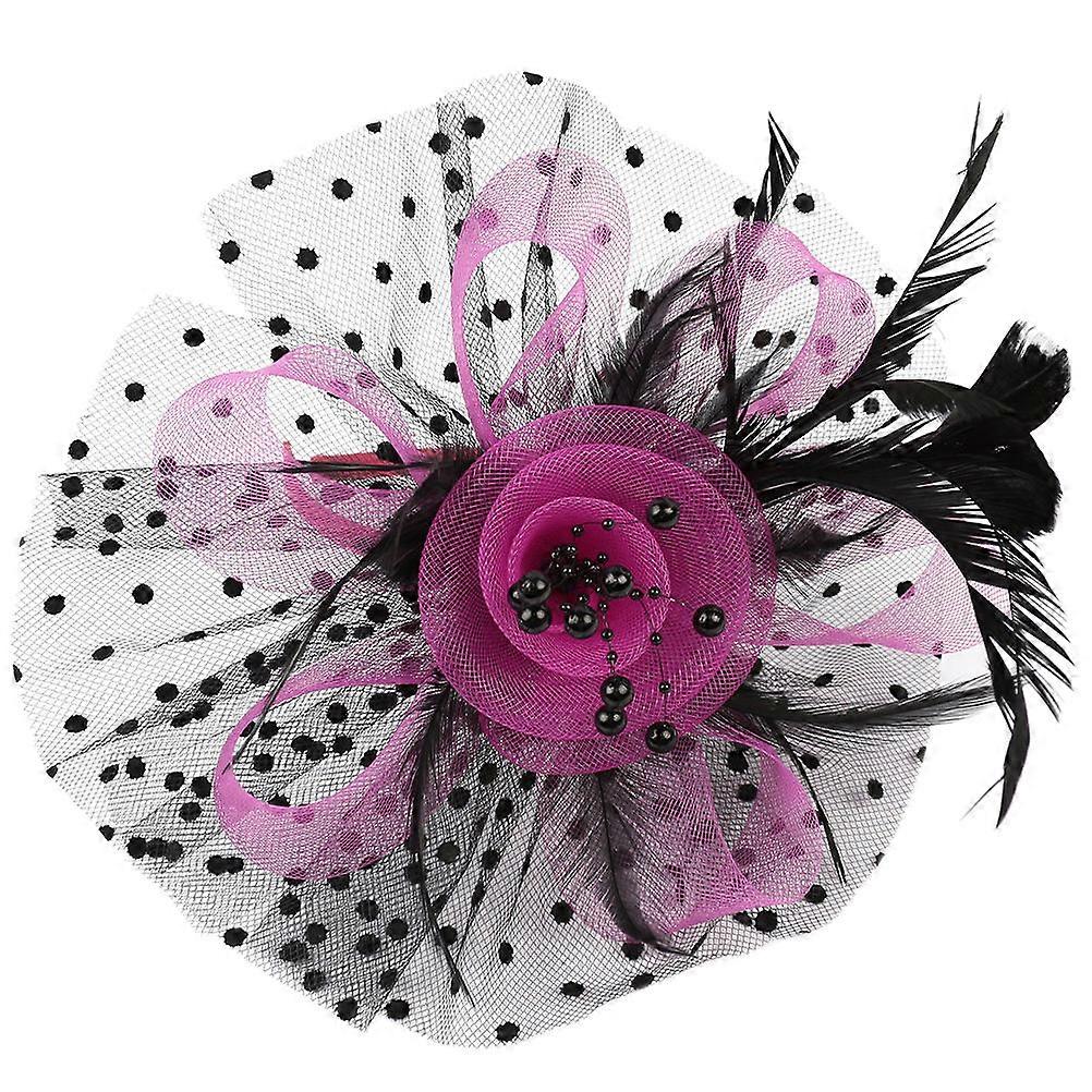 Fascinator Headwear For Women Featuring Black Feathering Design For Birthdays And Stage Performances 1Set