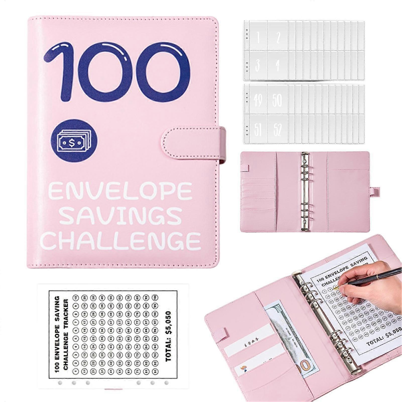 100 Envelope Savings Challenge Money Saving Binder for Cash Budget System