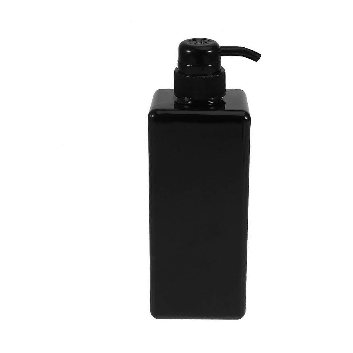 Refillable Shampoo Containers for Lotion Storage Black Plastic Bottles 650ml Perfect for Travel and