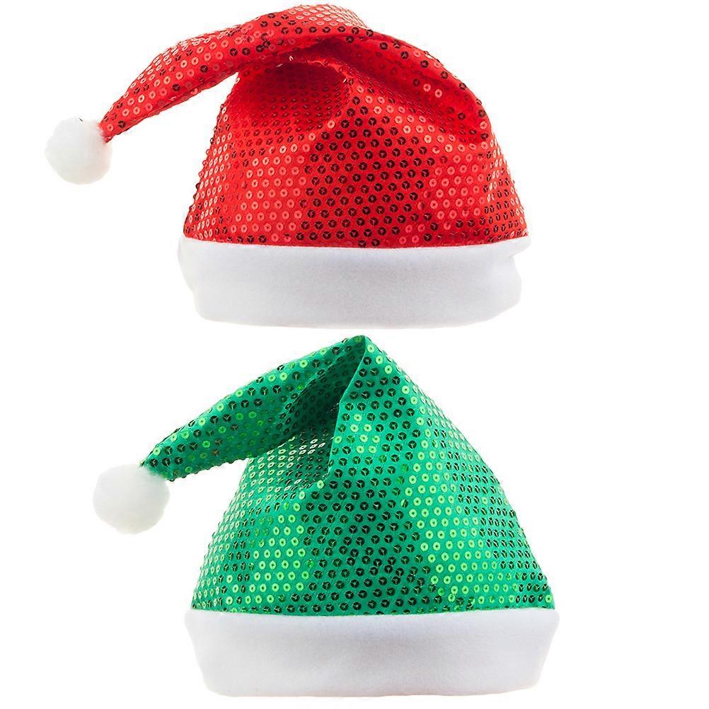 Sequined Christmas Hats for Party Assorted Color Beautiful Headdresses for Adults and Pcs