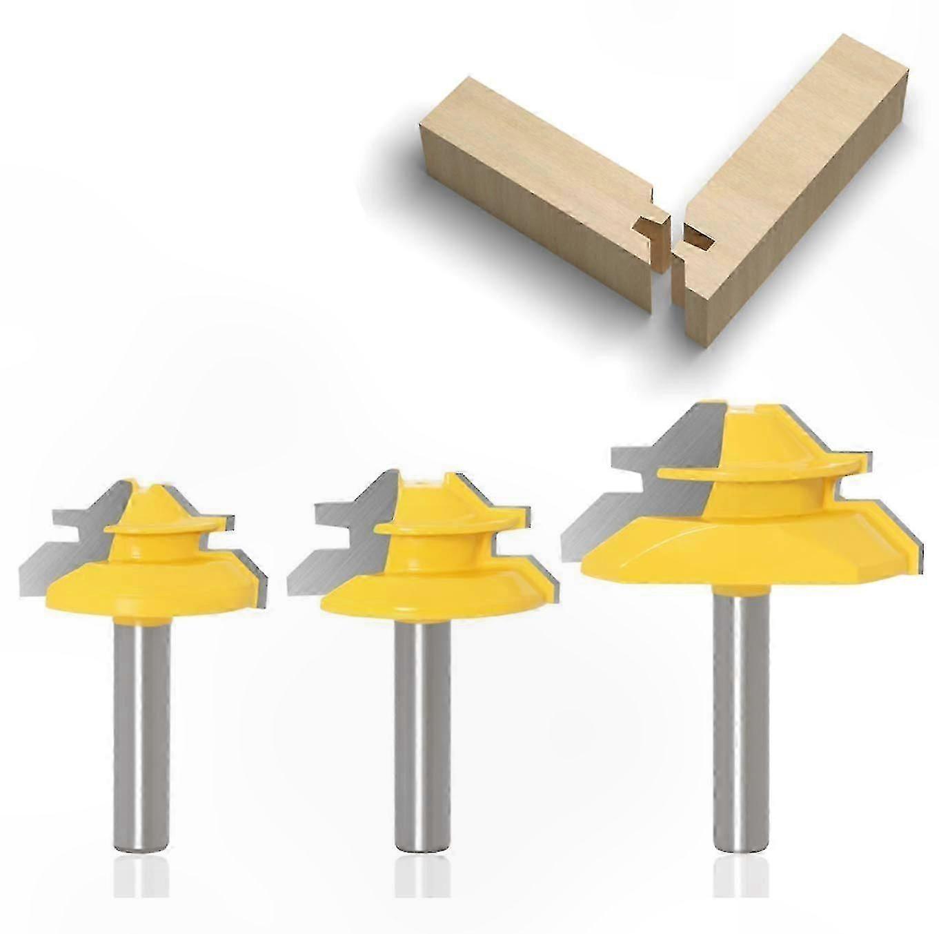 8mm Shank 45 Degree Miter Lock Router Bit for Woodworking Projects