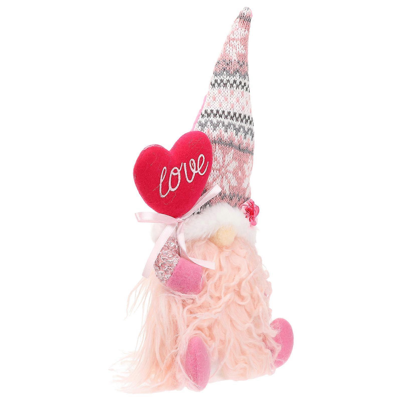 Valentine's Day Statues Gnome Doll Decorative Home Item Christmas Table 1Pack