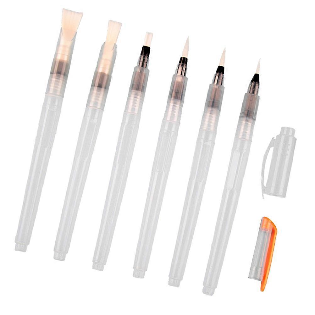 Watercolor Paint Pens Set 6Pcs Ideal For Art Projects Perfect Students With Pen Lid