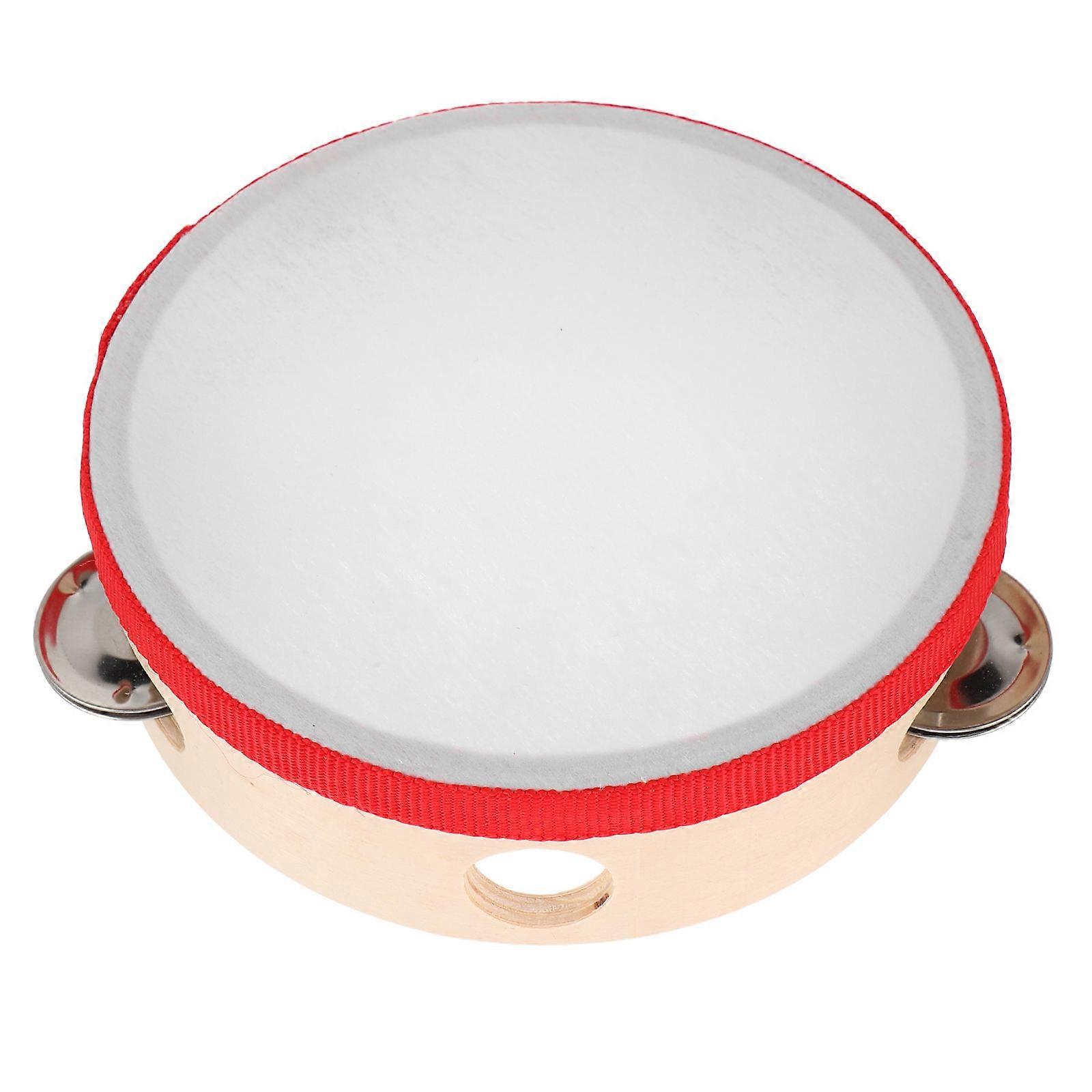 Kids Percussion Tambourine Musical Instrument For Classroom Teaching Multi Color Round Child Safe Materials 1Pcs