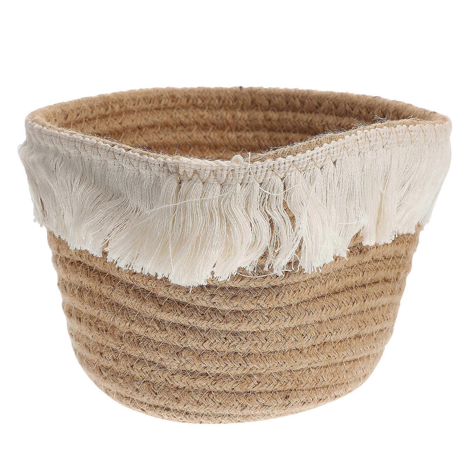 Woven Basket for Storage Made of Synthetic Material Multi Color Great for Organizing Toys and More